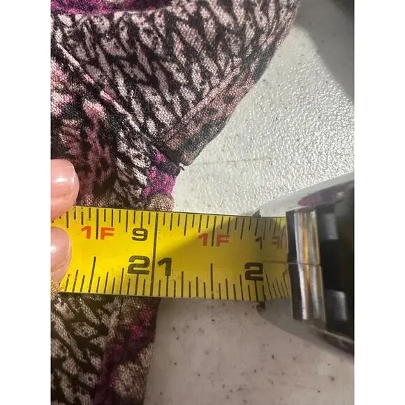 John Mark Artsy Tunic Top Shirt L Floral Boho Button Art to Wear Flowy Relax D22 - Picture 6 of 8